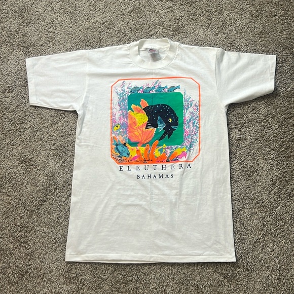 Vintage Deadstock Oneita Tag Bahamas Shirt Graphic Mens Size XL Single Stitched - Picture 1 of 7